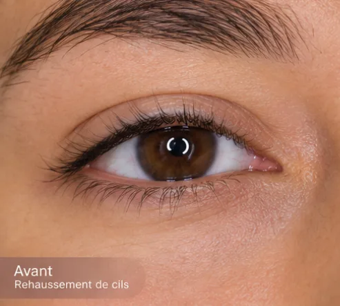 Avant : Rehaussement de cils